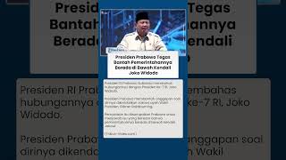 Blak-blakan! Presiden Prabowo Tegas Bantah Pemerintahannya Berada di Bawah Kendali Joko Widodo