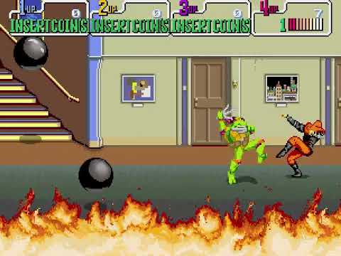 Teenage Mutant Ninja Turtles TMNT - Arcade Longplay (Raphael)