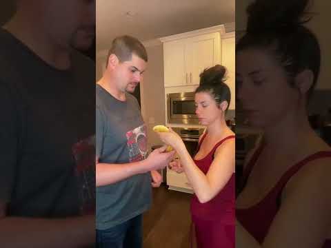 Banana Prank On My Wife. I Told Her To Copy Me…Wait For It 🤣 #shorts