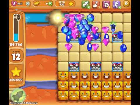 Diamond Digger Level 732 25 moves no booster