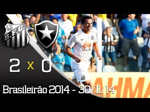 Santos 2 x 0 Botafogo - Gols - Campeonato Brasileiro 2014 - 30/11/2014