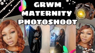 GRWM | BTS MY MATERNITY PHOTOSHOOT @ HOME.