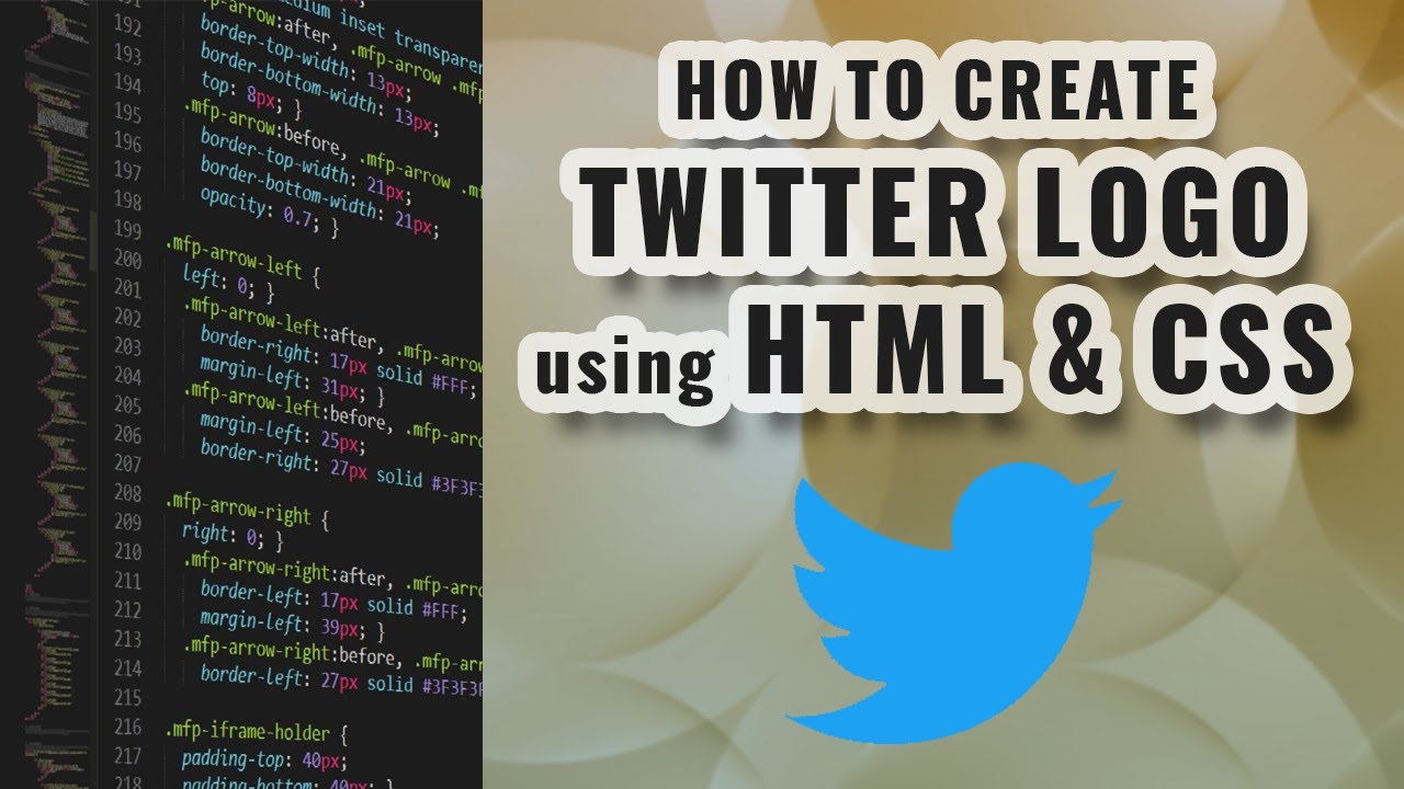 Twitter Logo Using HTML and CSS - Pure CSS Logo - TianDev
