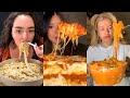 TIKTOK Pasta Mukbang Compilation Cheesy Lasagna Sheets Alfredo Pasta Vodka Pasta More