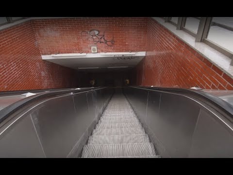 Czech Republic, Prague, Budějovická metro station (closed), 2X escalator