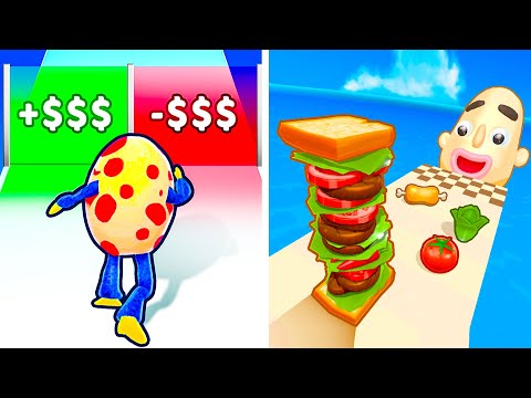 Monster Egg vs Sandwich Runner🐤🐣🐤Walkthrough Max Gameplay ET5633