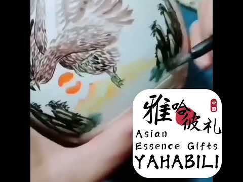 Ostrich Eggshells Carving-The Four Noble Plants