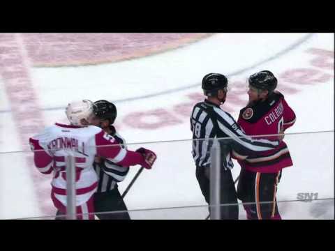 Joe Colborne's late hit to the head on Dylan Larkin