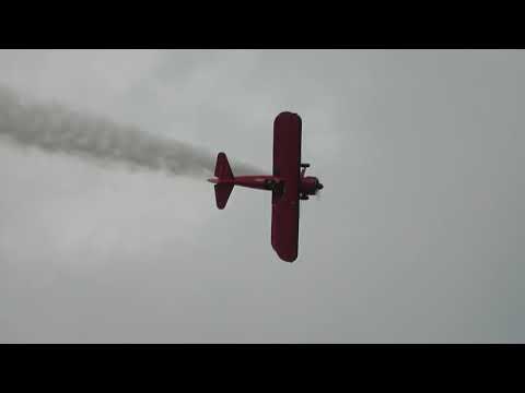 Vicky Benzing Stearman Aerobatics - Oshkosh 2019 - Sunday
