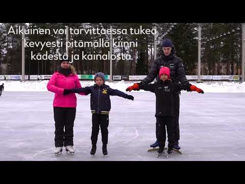 Luistelijan tukeminen