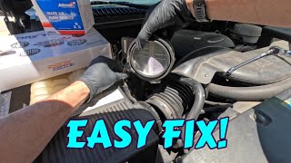 Replacing the Mass Air Flow Sensor on a Tahoe.