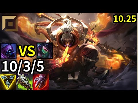 Jax Top vs Akali - KR Master | Patch 10.25