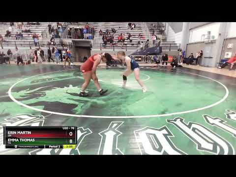 76 Lbs Cons. Round 3 - Erin Martin, OH Vs Emma Thomas, TX 4fdf