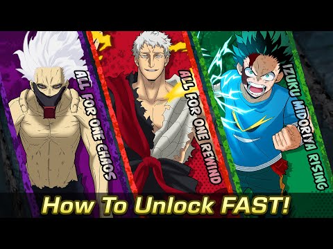 How To Unlock All Characters FAST! - MY HERO ACADEMIA: All's Justice - Unlock All For One Rewind