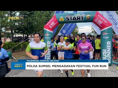 POLDA SUMATERA SELATAN GELAR FUN RUN JELANG HARI BHAYANGKARA KE-79