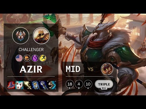 Azir Mid vs Ziggs - NA Challenger Patch 10.5