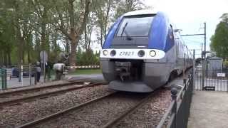 preview picture of video 'シュノンソー城の最寄り駅(Gare de Chenonceaux)でのフランス国鉄ローカル電車'