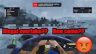 Is this an illegal overtake  full wet open lobby race in Austria