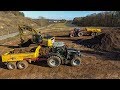 Zwei Massey Ferguson Im Baustelleneinsatz 7622 Black 7722 Cat D6K 2XL Cat 329E LN