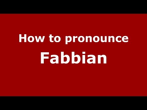 How to pronounce Fabbian (Italian/Italy)  - PronounceNames.com