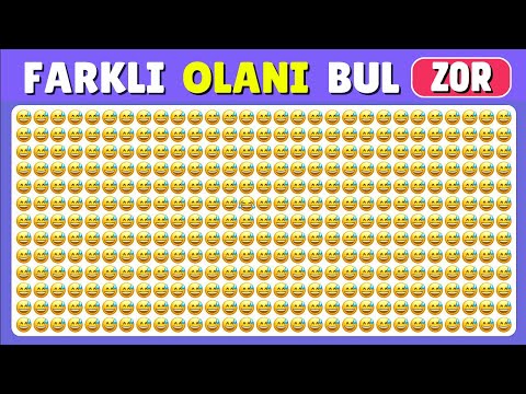 FARKLI OLANI BUL 🔥 Sadece En DİKKATLİ Kişiler Bulabilir! 😱 Kolay, Orta, Zor - Emoji Bulmaca Zor