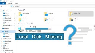 Hard drive Missing | Can