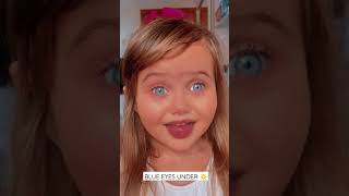 Cute Girl Opens Her Eyes Under Sun | WhatsApp Status #shorts #viralgirls #blueeyes