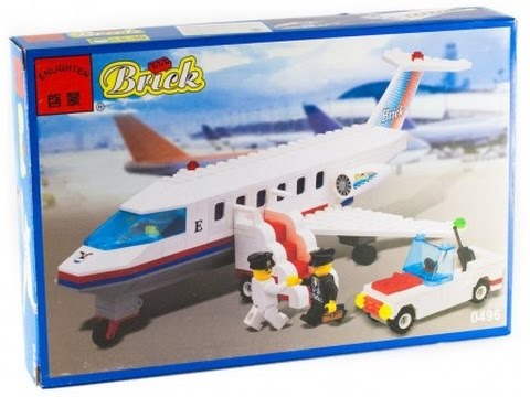 Собираю Лего конструктор Brick номер 0496 часть 1, самолёт