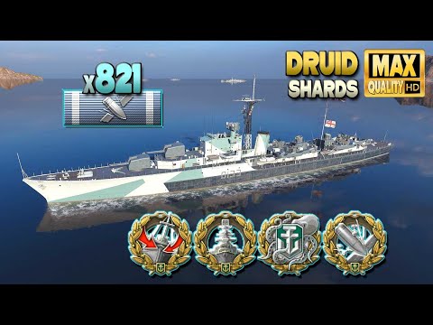Destroyer Druid: 1,6sec reload in action - World of Warships