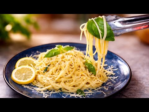 Espaguetis al Limón | La Pasta Más Fácil y Cremosa que Probarás
