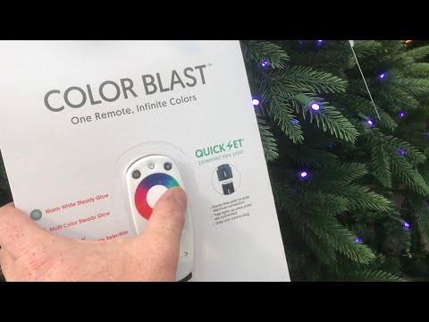 “color blast” christmas tree 🎄 pre-lit monroe pine (holiday living)