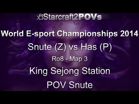 SC2 HotS - WEC 2014 - Snute vs Has - Ro8 - Map 3 - King Sejong Station - Snute