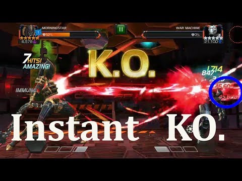instant ko (morningstar vs war machine)  act 5.4.5 marvel contest of champion
