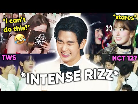 Kpop idols nervous reaction to Kim SooHyun (Wonyoung, Sakura, NCT 127, TWS) FUNNY moments | AAA 2024