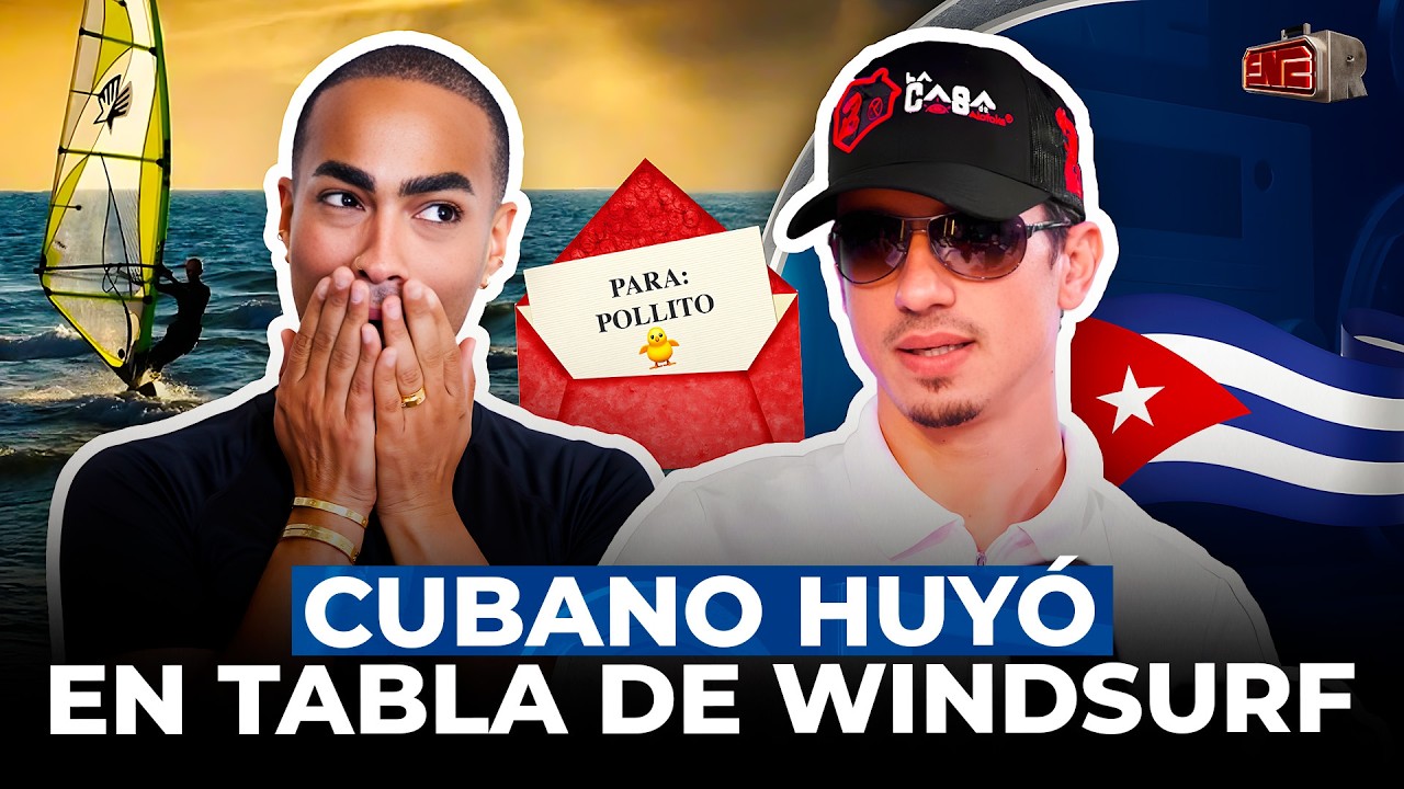 CUBANO HUYÓ EN TABLA DE WINDSURF LLORA Y ENVÍA FUERTE MENSAJE A POLLITO TROPICAL