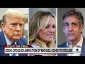 Trump defense team begins questioning Cohen about facts of hush money case - Video