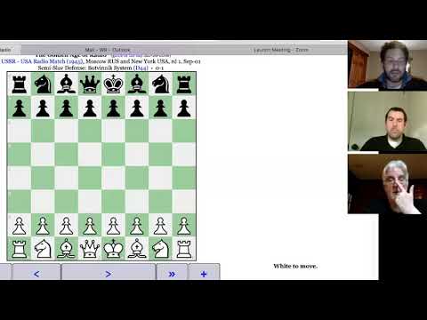 Arnold Denker vs Mikhail Botvinnik 1945 with National Master Russell Wilson