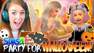 👶EMILY&#39;S NEW BABY + 🎃HALLOWEEN PARTY! (👻The Sims 4 Halloween Special🎃)
