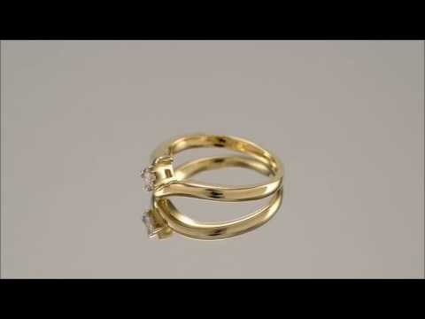 9ct Gold 10pt Crossover Diamond Ring - D5228