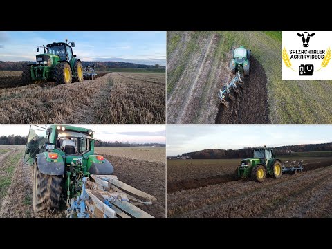 Pflügen ohne Ende  | Letzte Feldarbeit 2021 | John Deere 6820 | Salzachtaler Agrarvideos