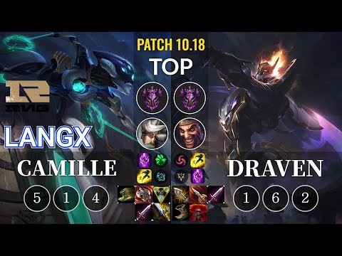 RNG Langx Camille vs Draven Top - KR Patch 10.18