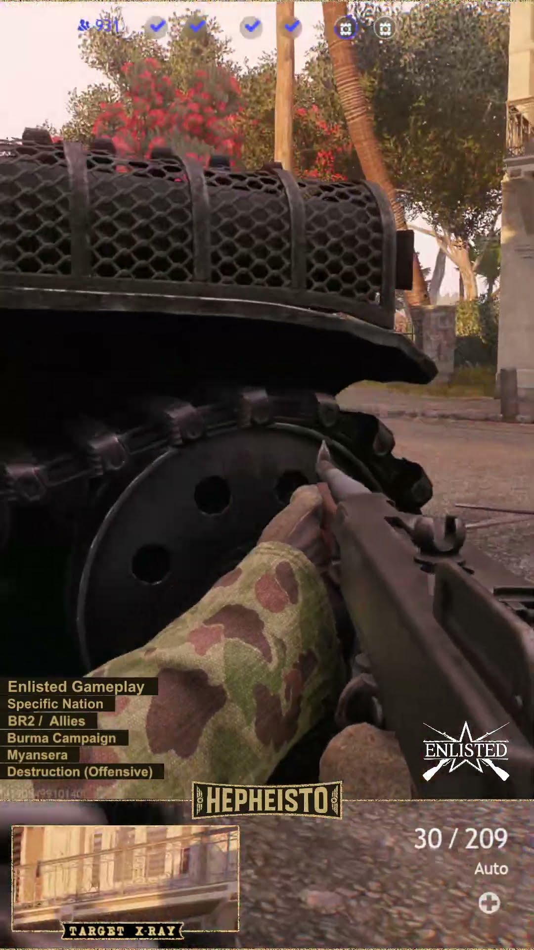 Engineer eliminates Tank Ho-I with TNT Charge