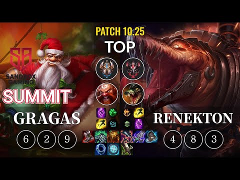 SB Summit Gragas vs Renekton Top - KR Patch 10.25