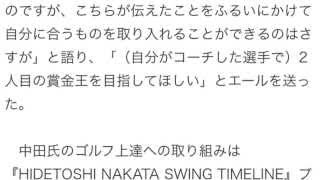 中田英寿氏がゴルファーに転身