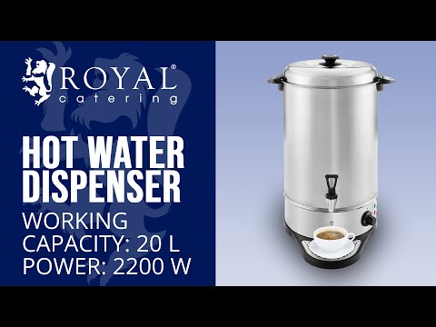 video - Varmtvanndispenser - 20 liter - 2200 W - Tappekran