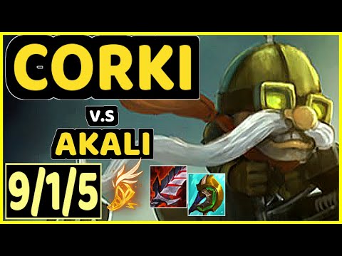 DIPLEX (CORKI) vs AKALI - 9/1/5 KDA MID CHALLENGER GAMEPLAY - EUW