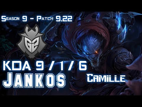 G2 Jankos CAMILLE vs LEE SIN Jungle - Patch 9.22 EUW Ranked