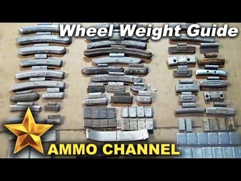 Different types of wheel weights - lead bullet casting