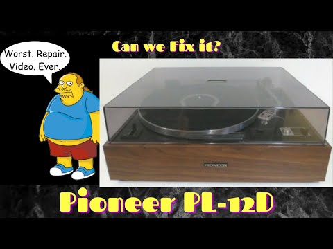 Pioneer PL-12D Turntable Maintenance. Belt and Cartridge replacement.