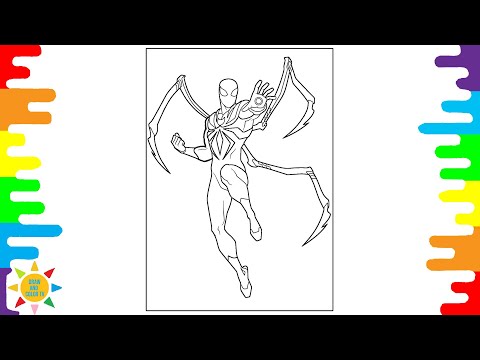 Iron Spider Coloring | Superheroes Coloring |  Dirty Palm - Oblivion